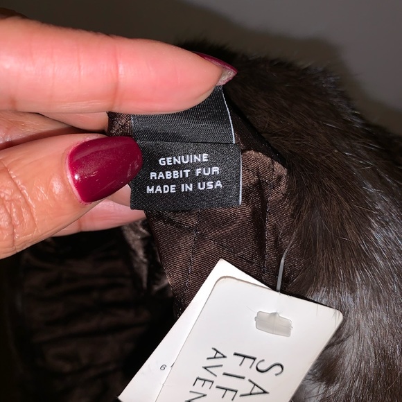 NWT Quilted and Rabbit Fur Hat - Picture 6 of 6